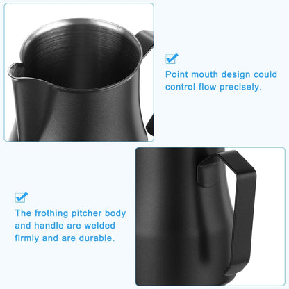 Milchaufschäumkrug, 12 oz/350 ml mit Griff für das Home Cafe