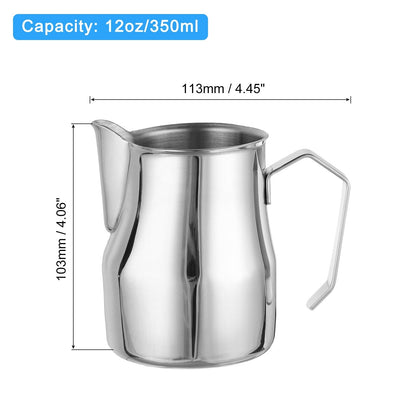 Milchaufschäumkrug, 12 oz/350 ml mit Griff für das Home Cafe