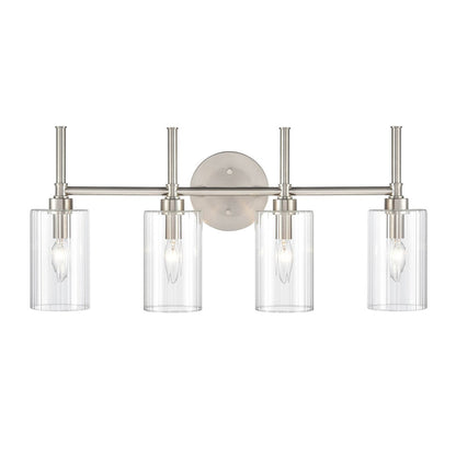 Millennium Lighting Chastine Badezimmer-Waschtischleuchte mit klaren, abgeschrägten Glasschirmen