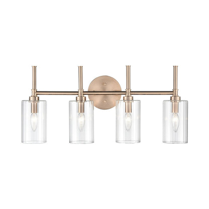 Millennium Lighting Chastine Badezimmer-Waschtischleuchte mit klaren, abgeschrägten Glasschirmen