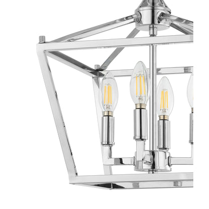 Milton Mini-Laterne, 4-flammig, Eisen, modernes Bauernhaus, LED-Deckenleuchte, von JONATHAN Y