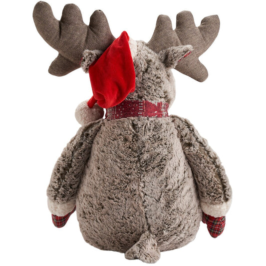 Mina Victory Plush Lines Holiday Elch, 22 x 26, Braun, Plüschtier für den Innenbereich, 22 x 26