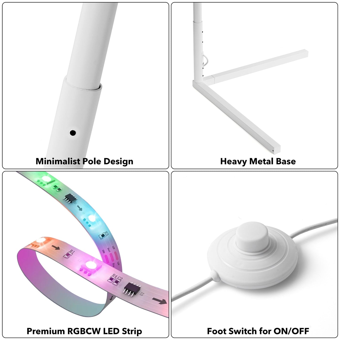 Minimalism RGB Eck-Stehleuchte - 2er-Set