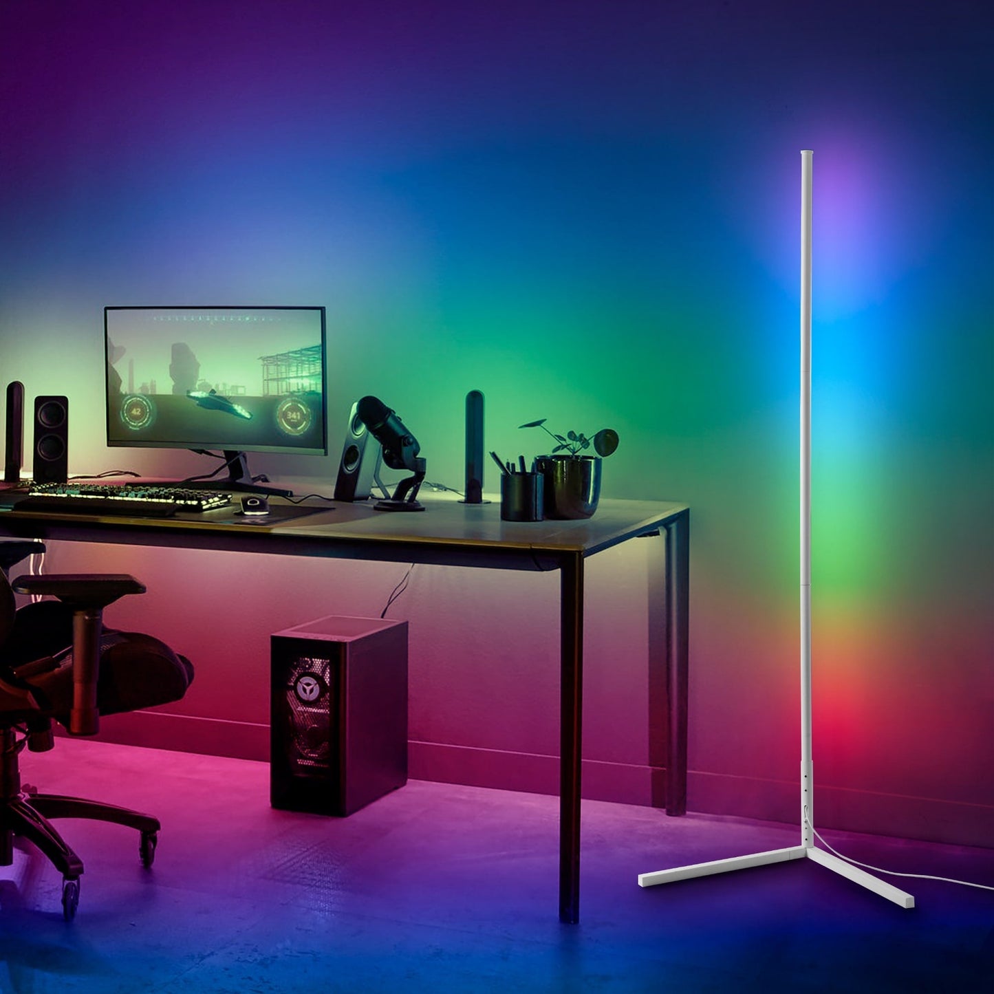 Minimalism RGB Eck-Stehleuchte - 2er-Set