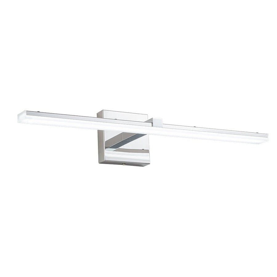 Minimalistische, dimmbare lineare LED-Waschtischleuchte aus Chrom
