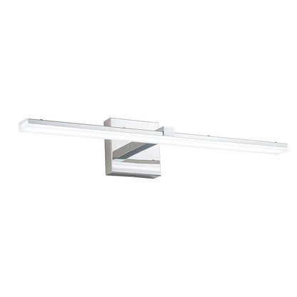 Minimalistische, dimmbare lineare LED-Waschtischleuchte aus Chrom