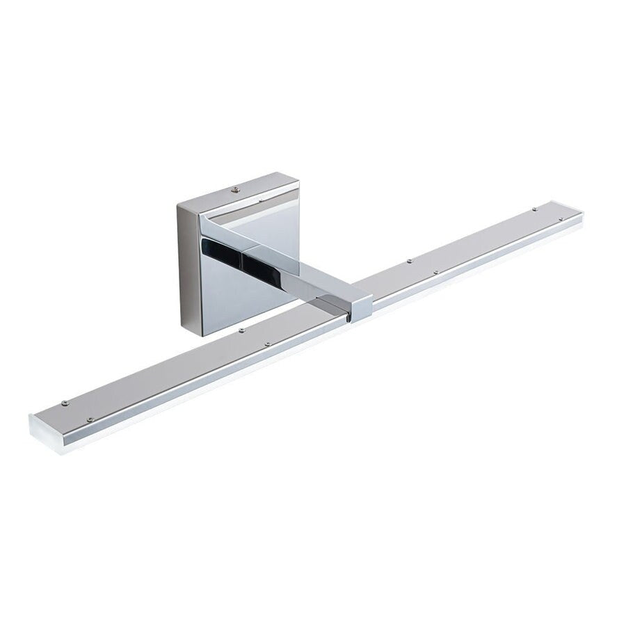 Minimalistische, dimmbare lineare LED-Waschtischleuchte aus Chrom