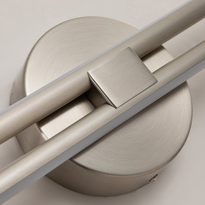 Minimalistische 2-flammige dimmbare LED-Waschtischleuchte, lineare Metall-Wandleuchte