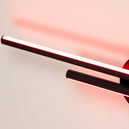 Minimalistische 2-flammige dimmbare LED-Waschtischleuchte, lineare Metall-Wandleuchte