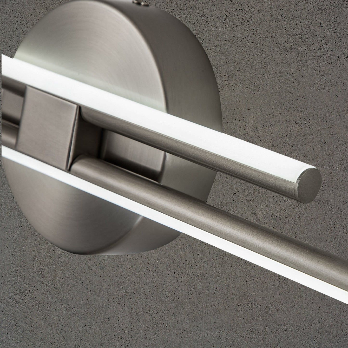 Minimalistische 2-flammige dimmbare LED-Waschtischleuchte, lineare Metall-Wandleuchte
