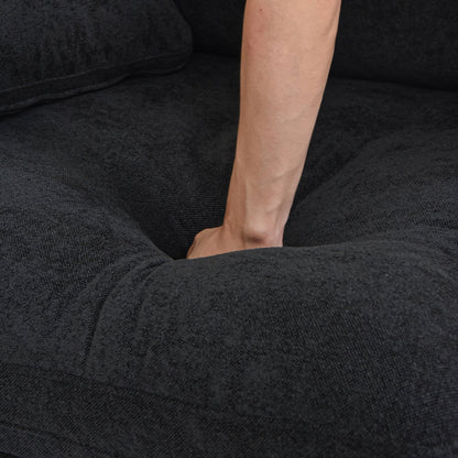 Minimalist Modern Upholstered Sofa Down Filled Sectional Modular Couch Cloud Sofa.