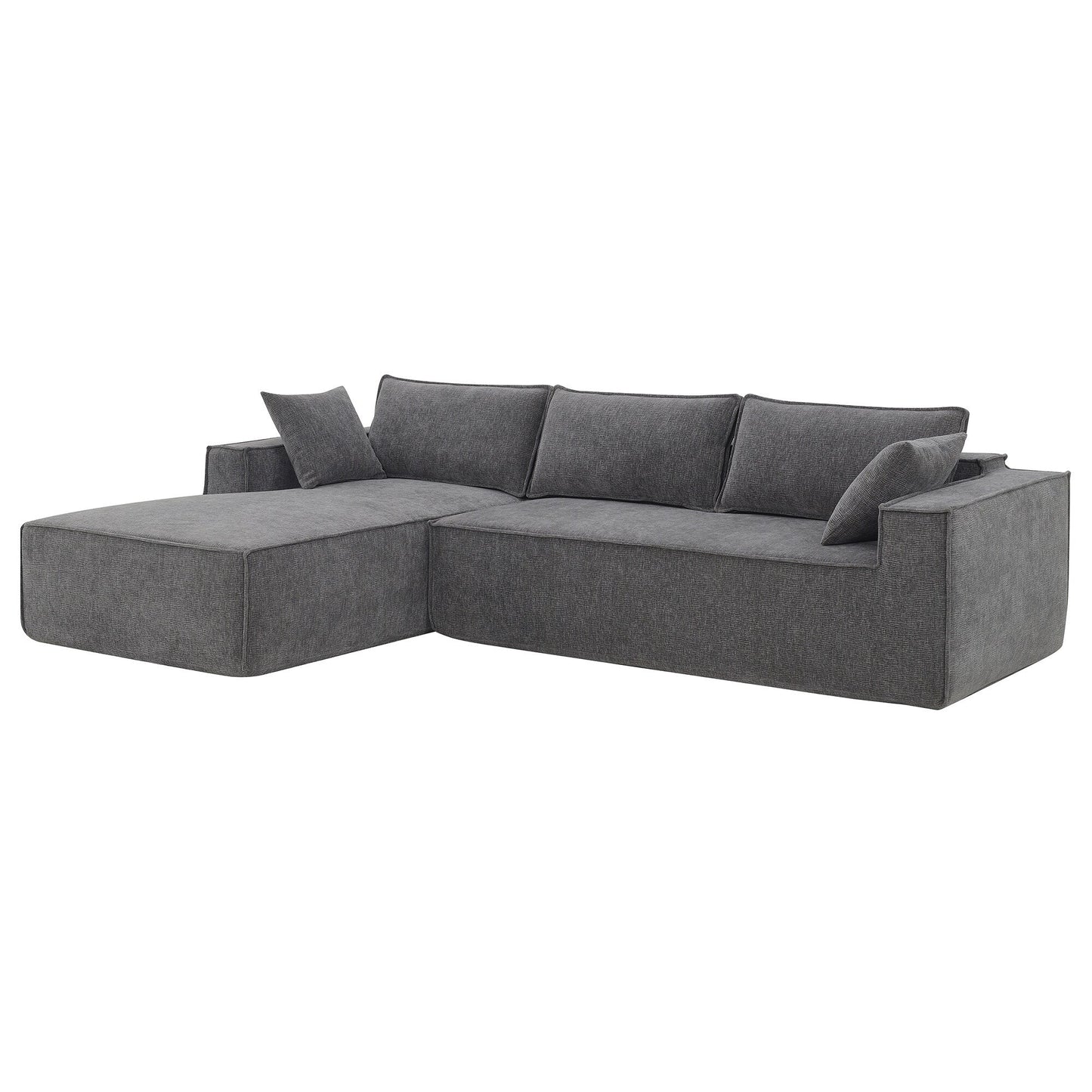 Minimalist Style Modular Sectional Sofa,Wrinkle-Resistant Chenille Couch Set,L-Shaped Compressed Sofa For Living Room