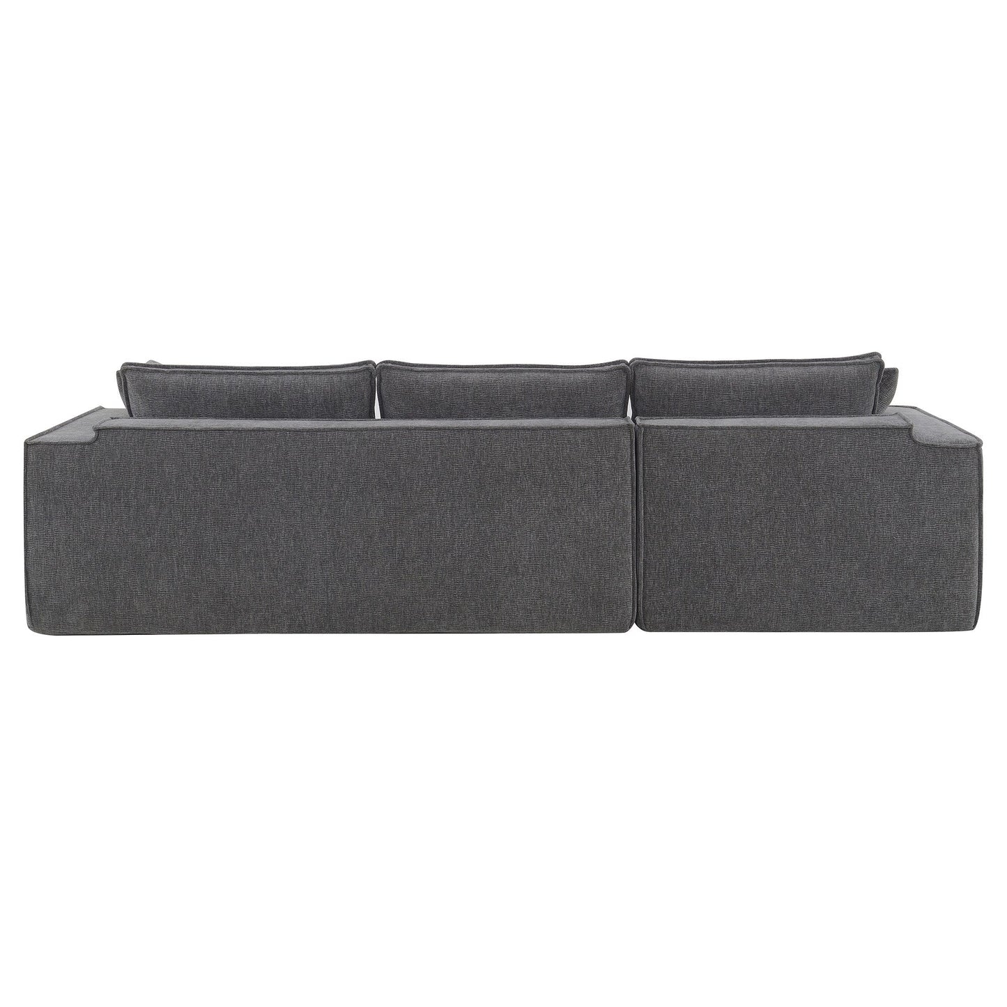 Minimalist Style Modular Sectional Sofa,Wrinkle-Resistant Chenille Couch Set,L-Shaped Compressed Sofa For Living Room