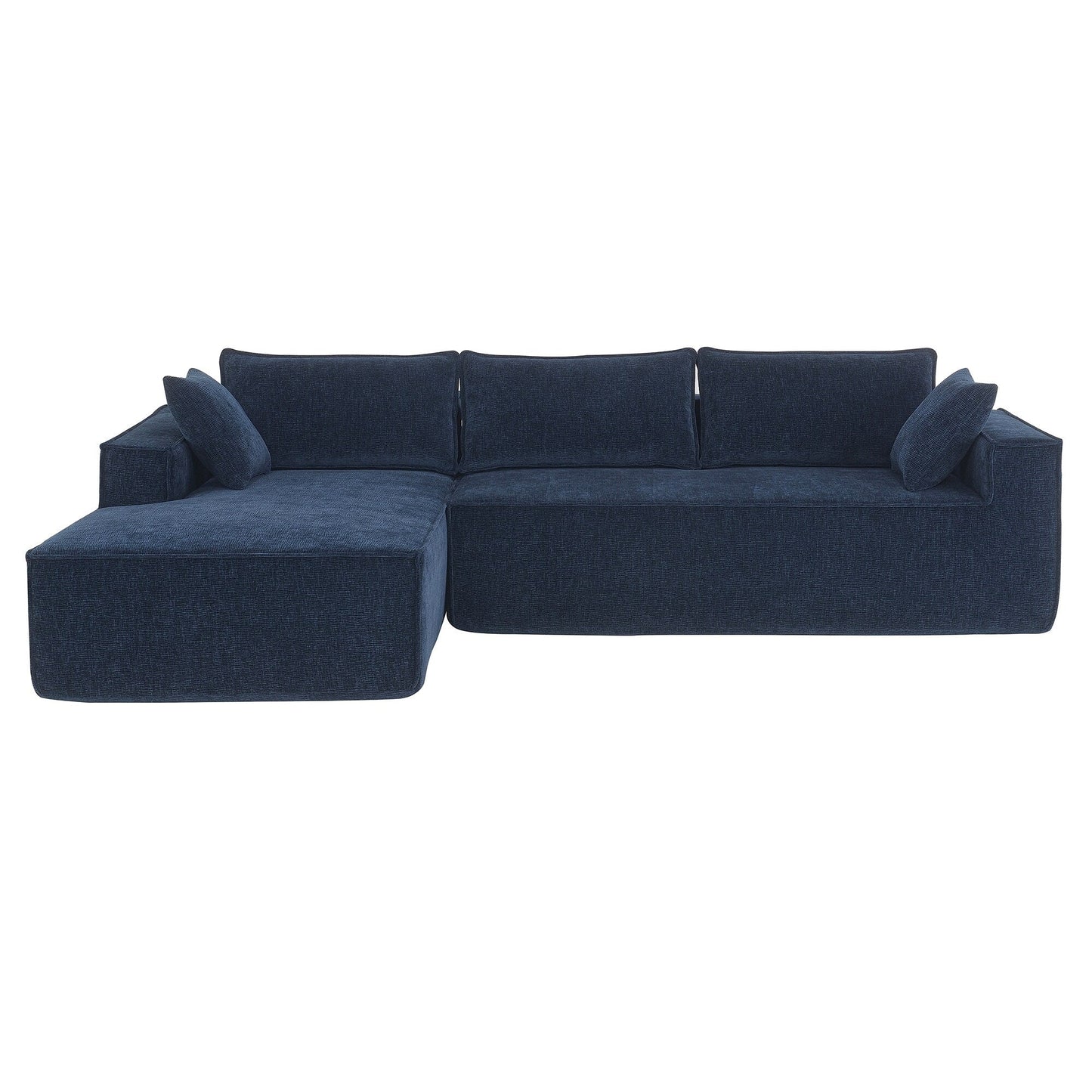 Minimalist Style Modular Sectional Sofa,Wrinkle-Resistant Chenille Couch Set,L-Shaped Compressed Sofa For Living Room