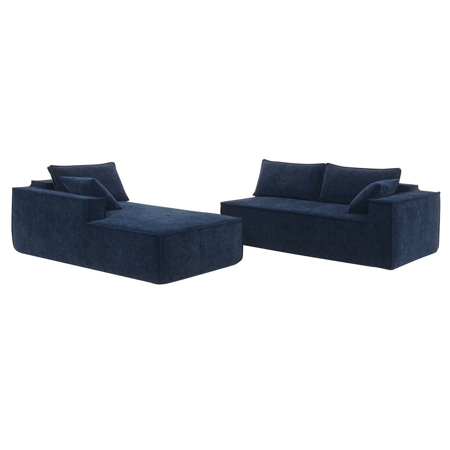 Minimalist Style Modular Sectional Sofa,Wrinkle-Resistant Chenille Couch Set,L-Shaped Compressed Sofa For Living Room