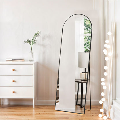 Spiegel Ganzkörper-Wandspiegel mit bruchsicherem Glas, bodenstehend für Schlafzimmer-Garderobe