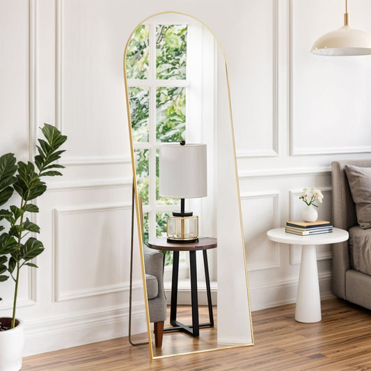 Spiegel Ganzkörper-Wandspiegel mit bruchsicherem Glas, bodenstehend für Schlafzimmer-Garderobe