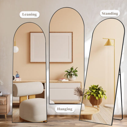 Spiegel Ganzkörper-Wandspiegel mit bruchsicherem Glas, bodenstehend für Schlafzimmer-Garderobe