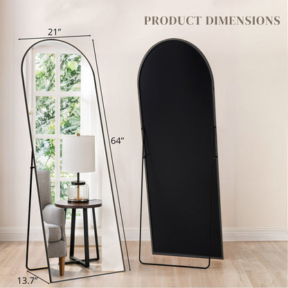 Spiegel Ganzkörper-Wandspiegel mit bruchsicherem Glas, bodenstehend für Schlafzimmer-Garderobe