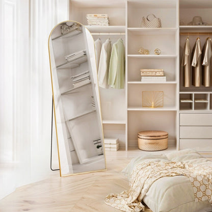 Spiegel Ganzkörper-Wandspiegel mit bruchsicherem Glas, bodenstehend für Schlafzimmer-Garderobe