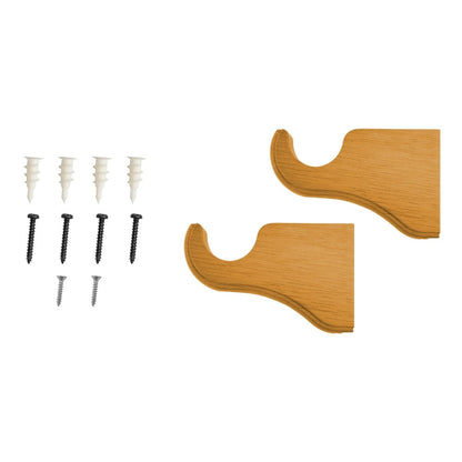 Mix &amp; Match Einzel-/Doppel-Gardinenstangenhalterung aus Holz