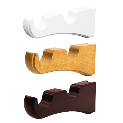Mix &amp; Match Einzel-/Doppel-Gardinenstangenhalterung aus Holz