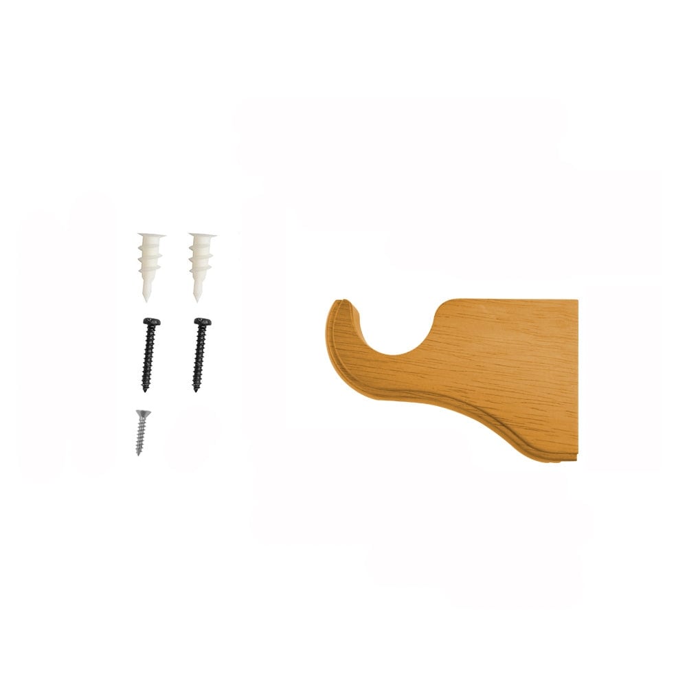Mix &amp; Match Einzel-/Doppel-Gardinenstangenhalterung aus Holz