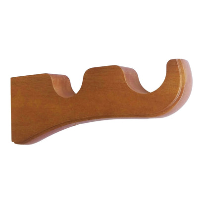 Mix &amp; Match Einzel-/Doppel-Gardinenstangenhalterung aus Holz