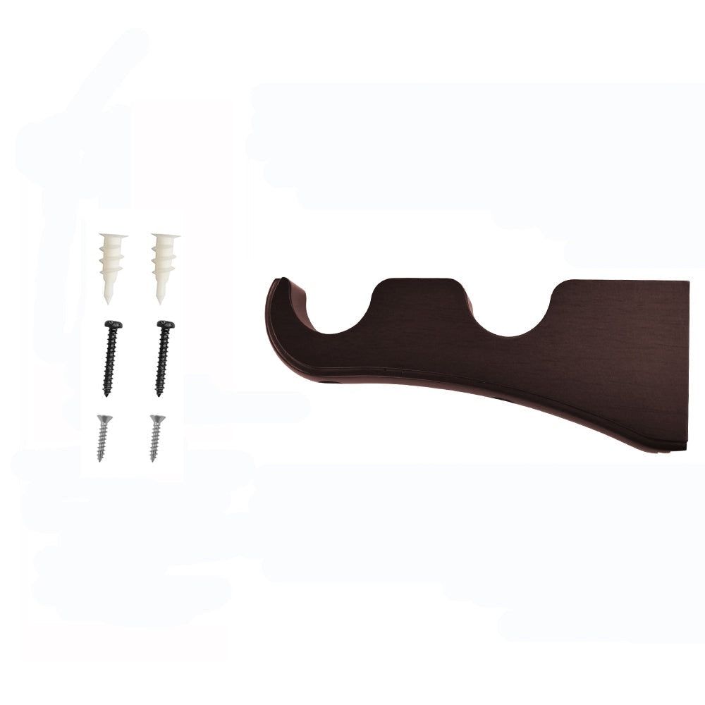 Mix &amp; Match Einzel-/Doppel-Gardinenstangenhalterung aus Holz