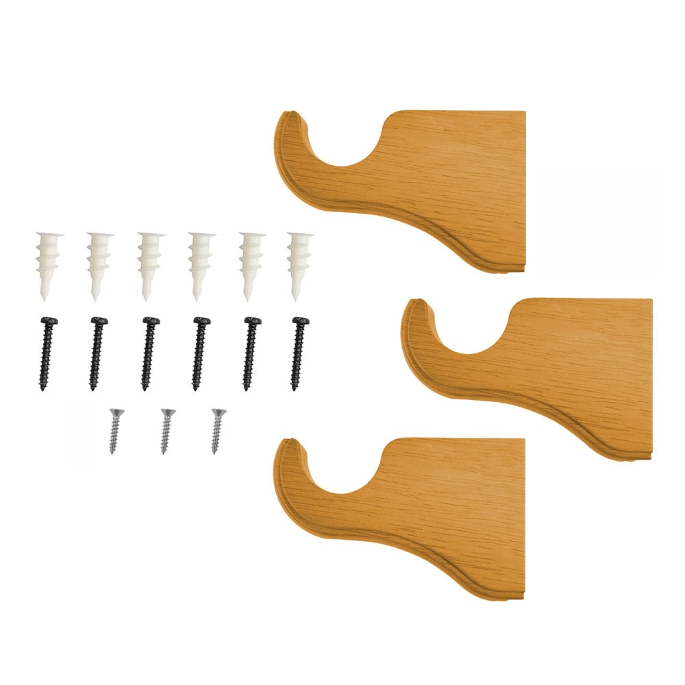 Mix &amp; Match Einzel-/Doppel-Gardinenstangenhalterung aus Holz