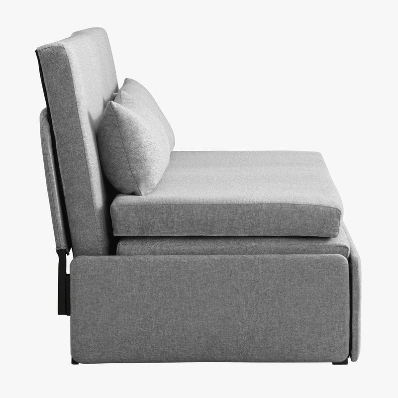 Mixoy Linen 2-in-1 Convertible Sofa Bed,Twin/Queen Pull Out Sleeper Sofa with Mattress,Cushions
