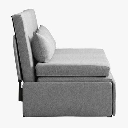 Mixoy Linen 2-in-1 Convertible Sofa Bed,Twin/Queen Pull Out Sleeper Sofa with Mattress,Cushions