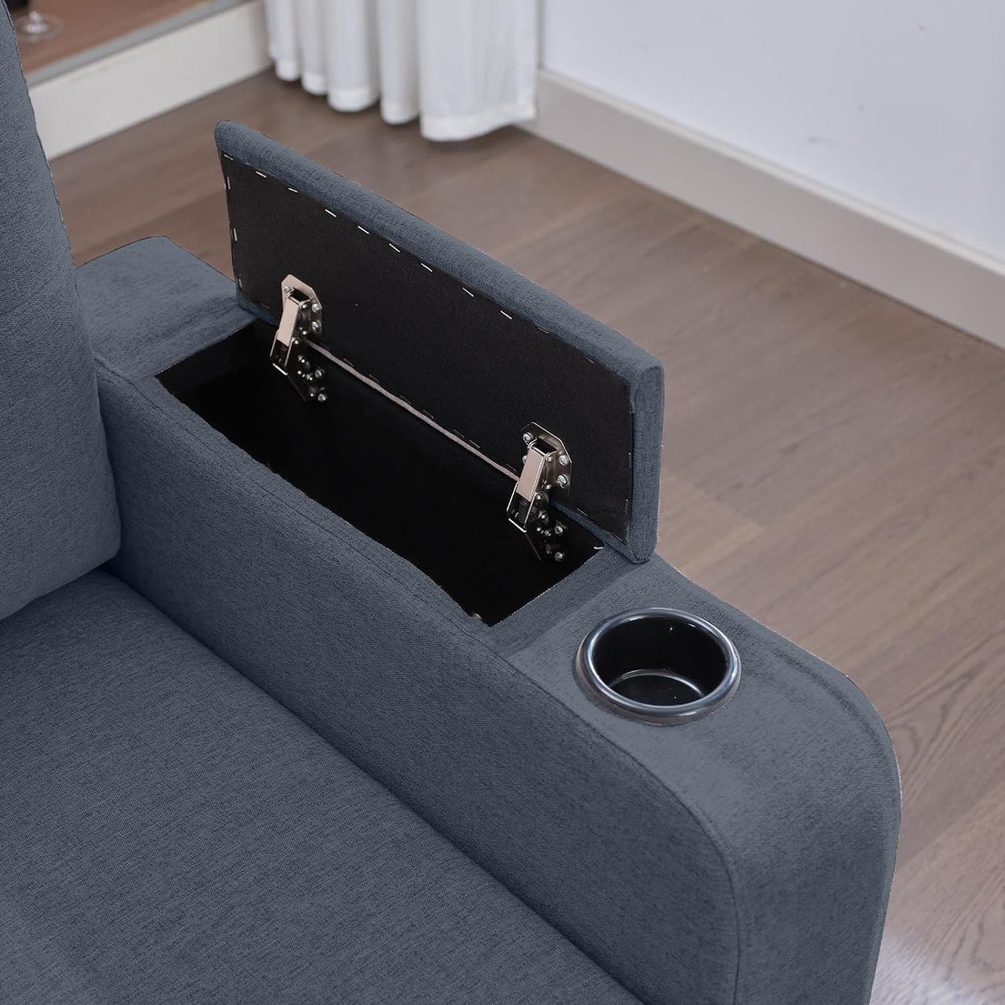 Mixoy Sectional Pull Out Sofa Bed,Convertible Sofa with Storage,Cup Holders,Reversible Sleeper Couches