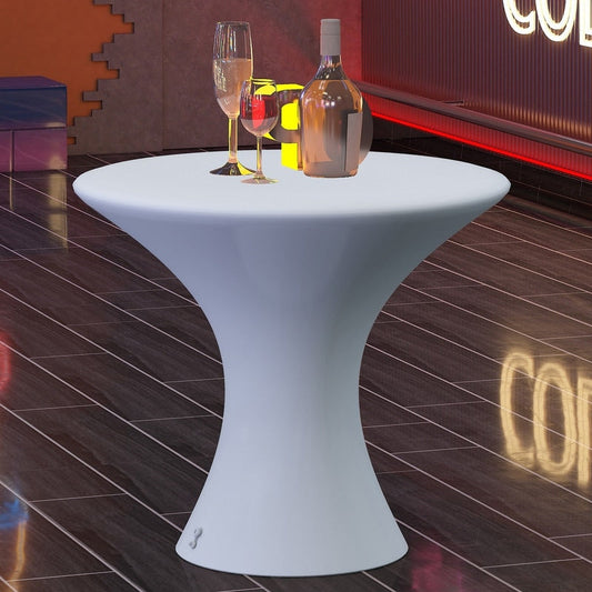 Mixoy LED-Cocktailtisch mit wechselnden Farben, wiederaufladbarer beleuchteter Weintisch, kabelloser Kneipentisch, Möbel für Zuhause, Terrasse, Pool