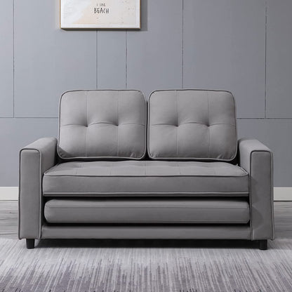 Mixoy Modern Loveseat,3-in-1 Pull Out Sleeper Sofa Bed with Tri-Folding Mattress