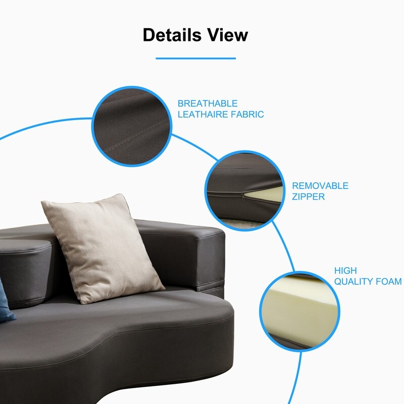 Mixoy Convertible Futon Sofa Bed, Foldable, Foam Folding Mattress Sleeper, Cloth Fabrics Floor Couch Lounge Sleeper Bed