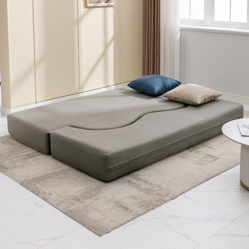 Mixoy Convertible Futon Sofa Bed, Foldable, Foam Folding Mattress Sleeper, Cloth Fabrics Floor Couch Lounge Sleeper Bed