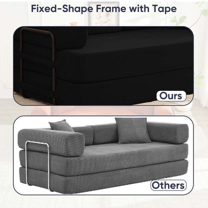 Mixoy Convertible Pull Out Sleeper Sofa Bed with Movable armrest,Folding Mattress Couch,Removable Washable Floor Sofa Bed