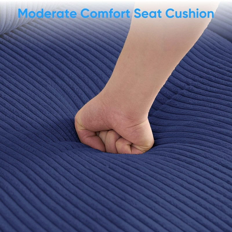 Mixoy Corduroy U-Shape Modular Convertible Sectional Sofa,Upholstered 4-Seater Sofa Couch with Movable Ottoman