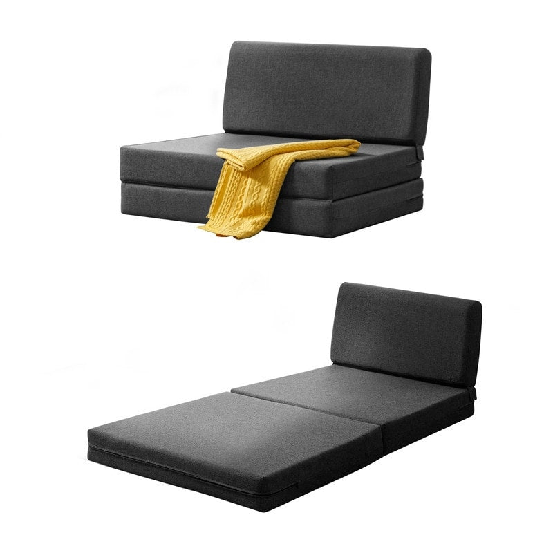 Mixoy Folding Sofa Bed,Fold Down Couch Bed Sleeper Chair Couch for Lounge,Upholstered Convertible Floor Mattress