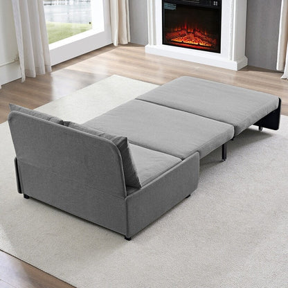 Mixoy Full/Queen Size Sofa Bed,2 in 1 Convertible Linen 1-Seater/Loveseat Sleeper Sofa Couch with Cushions