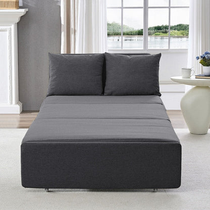 Mixoy Full/Queen Size Sofa Bed,2 in 1 Convertible Linen 1-Seater/Loveseat Sleeper Sofa Couch with Cushions