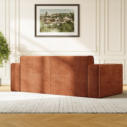 Mixoy Modern Velvet Fabric Loveseat Sofa with Legless Design&Widened Armrest,Upholstered 2-Seater Couch for Living Room
