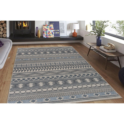 World Rug Gallery Moderner Bohemian Global Teppich für drinnen und draußen