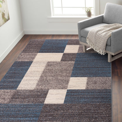 World Rug Gallery Rutschfester Teppich im modernen Boxen-Design
