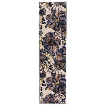 World Rug Gallery Moderner, rutschfester Teppich mit leuchtenden Blumen, mehrfarbig