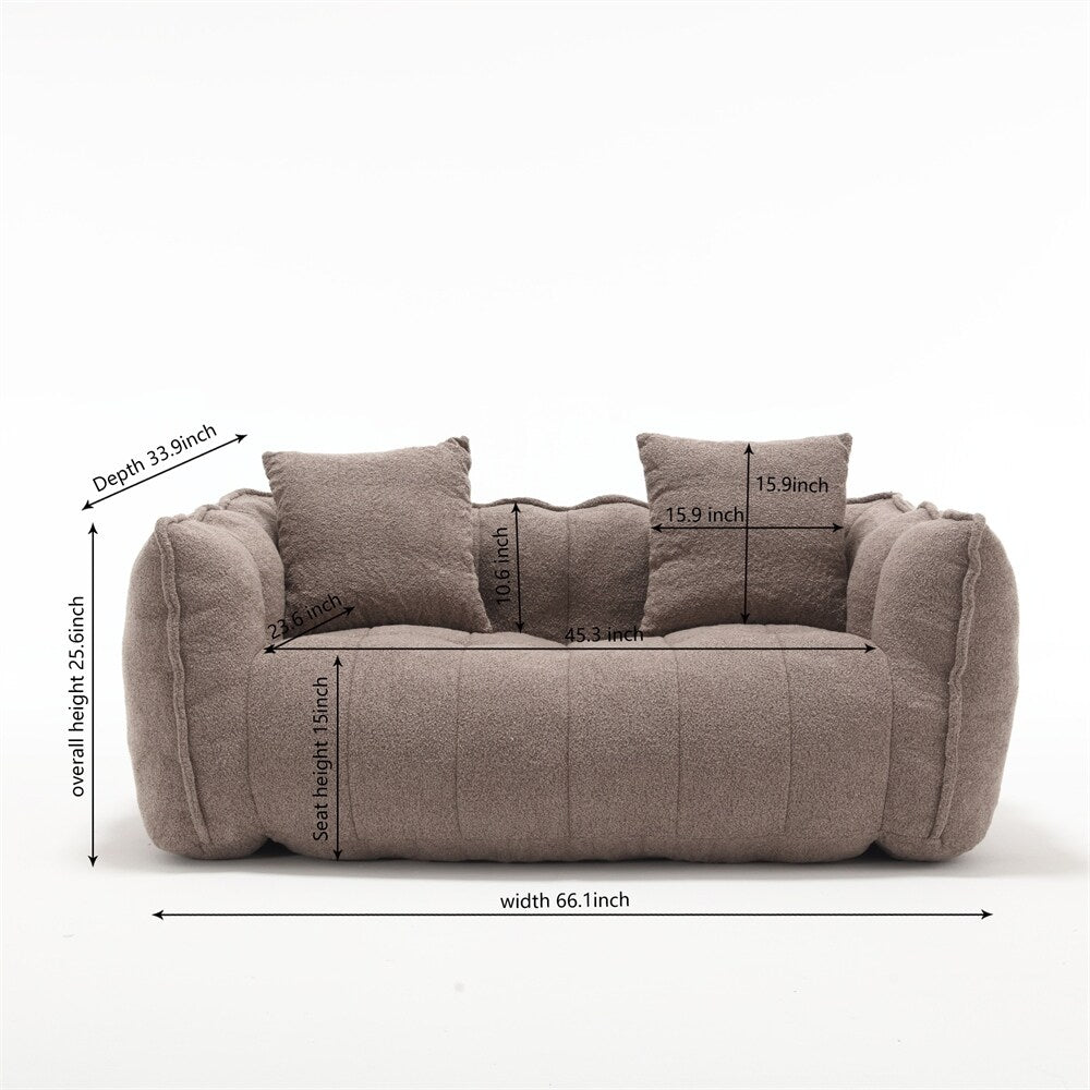 Modern Chenille Recliner Sofa with High Resilience Foam
