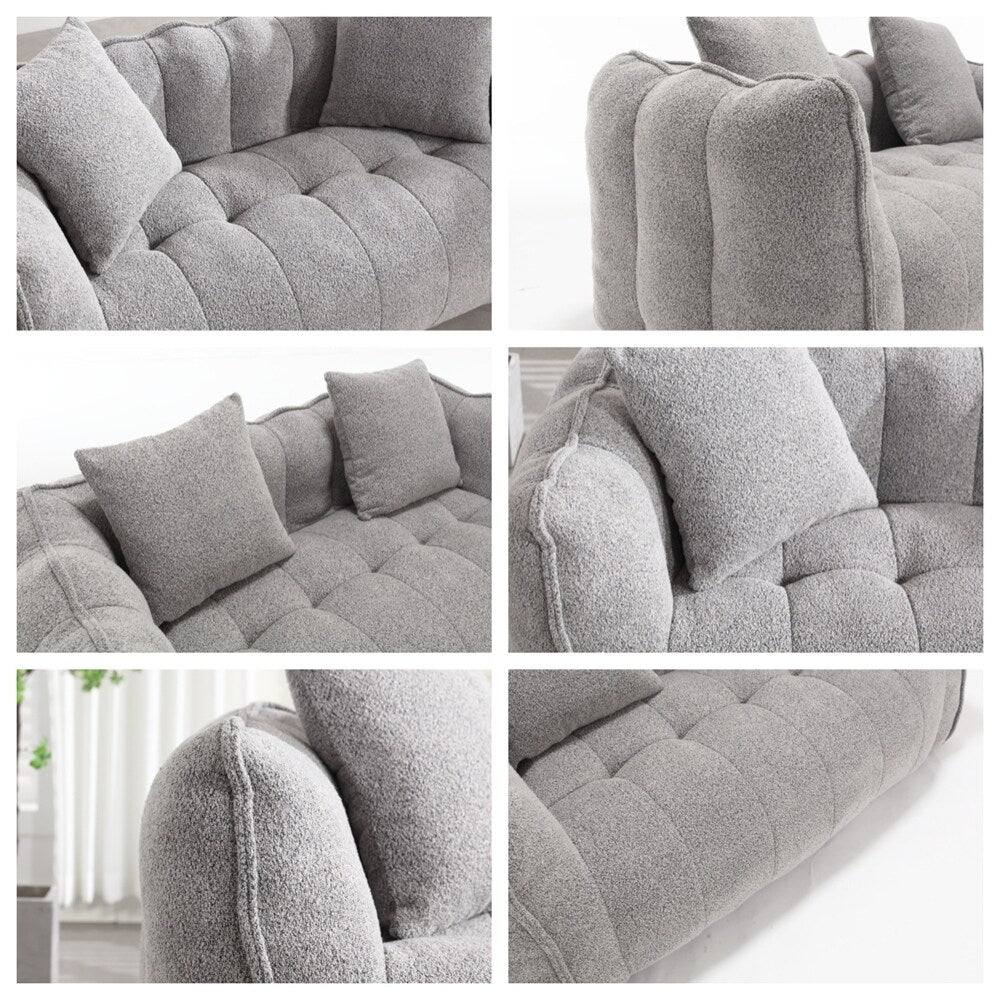 Modern Chenille Recliner Sofa with High Resilience Foam