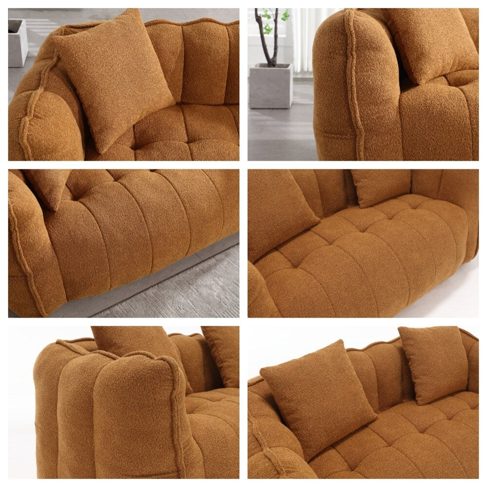 Modern Chenille Recliner Sofa with High Resilience Foam