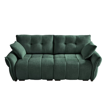 Modern Chenille Sofa, Solid Wood Frame with High Elasticity Cushion